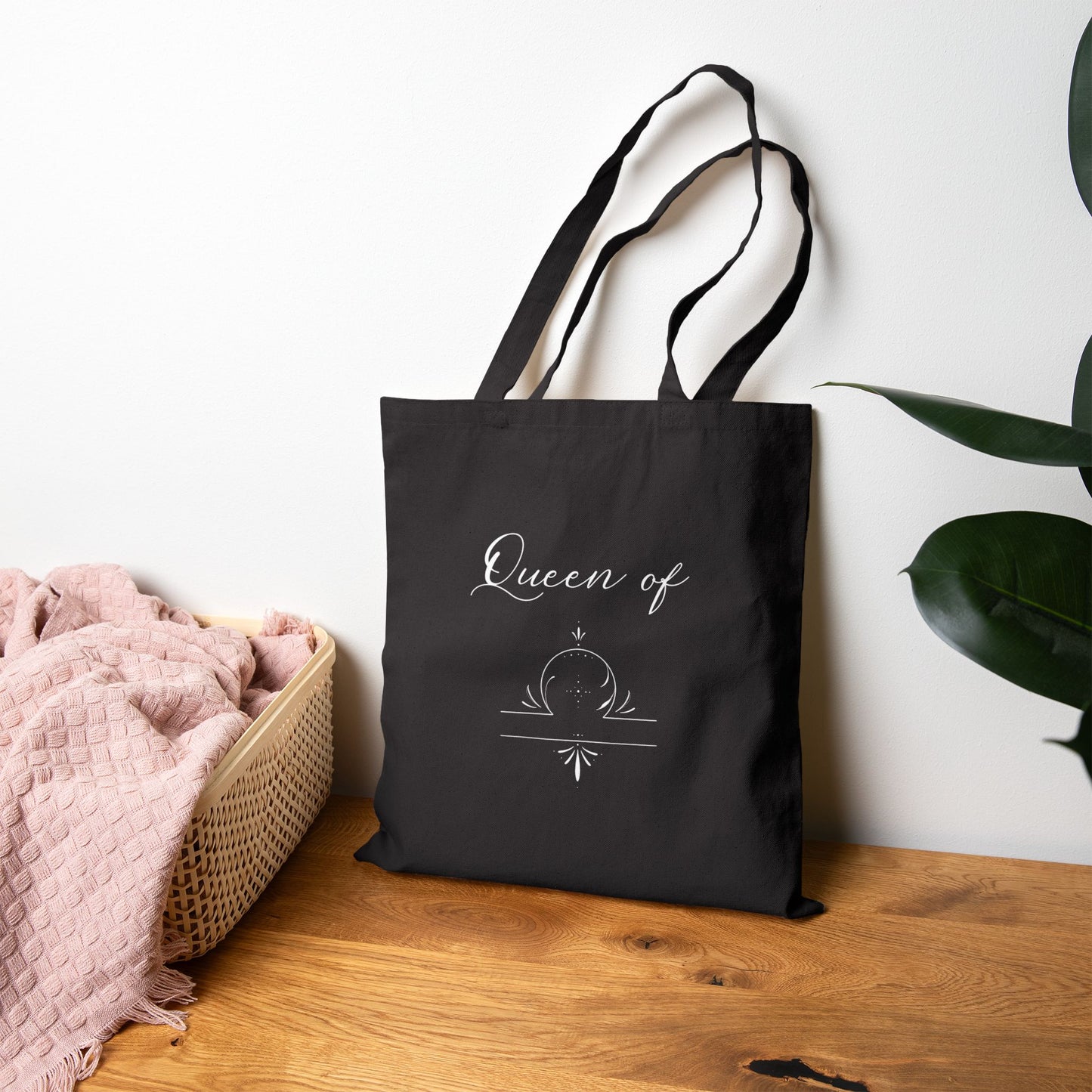'Queen Of Libra' Star Sign - Double Sided Canvas Tote Bag