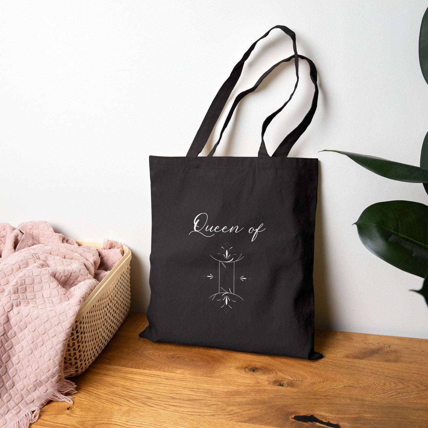 'Queen Of Gemini' Star Sign - Double Sided Canvas Tote Bag